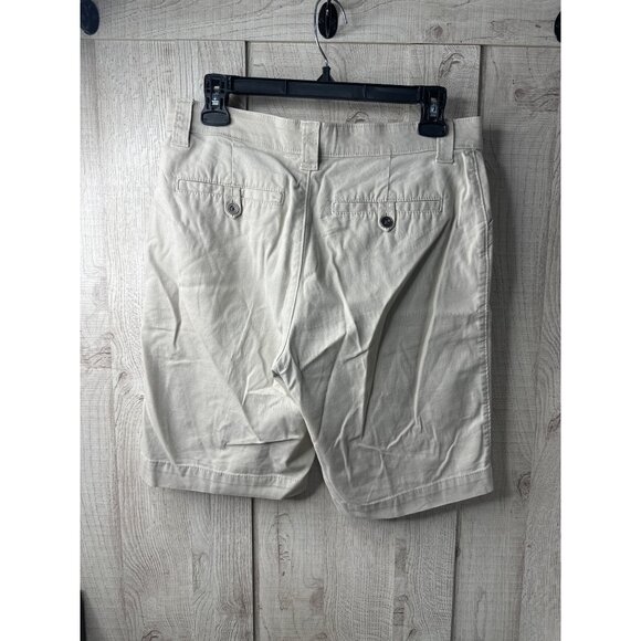 Lee Womens Beige Casual Shorts Size 10 Medium With Button Pockets Belt Loops - Picture 2 of 6